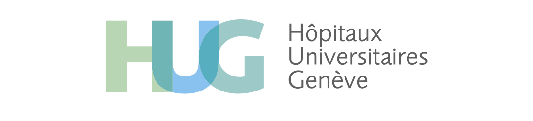 Logo des HUG (Hôpitaux Universitaires de Genève).