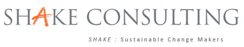 Logo de l'entreprise Shakeconsulting. Shake: sustainable change makers.