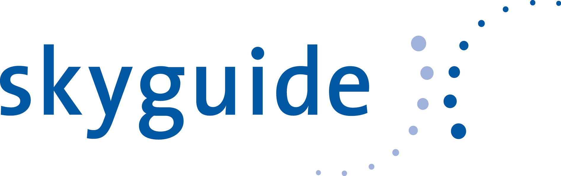 Logo de Skyguide, société de navigation aérienne.