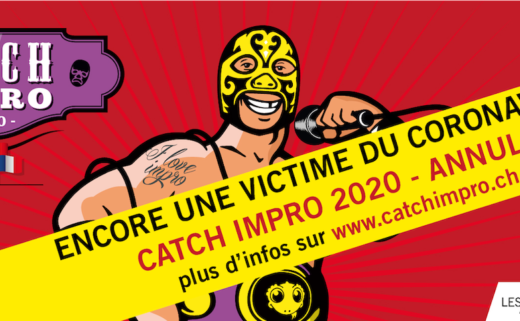 Affiche de l'annulation du Mondial de Catch Impro Professionnel.